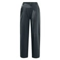 thumbnail image 3 of JUNWELL Summer Capri Pants for Women Cotton Linen Button Cropped Pants Ankle Soild Color Trousers with Pockets, 3 of 4