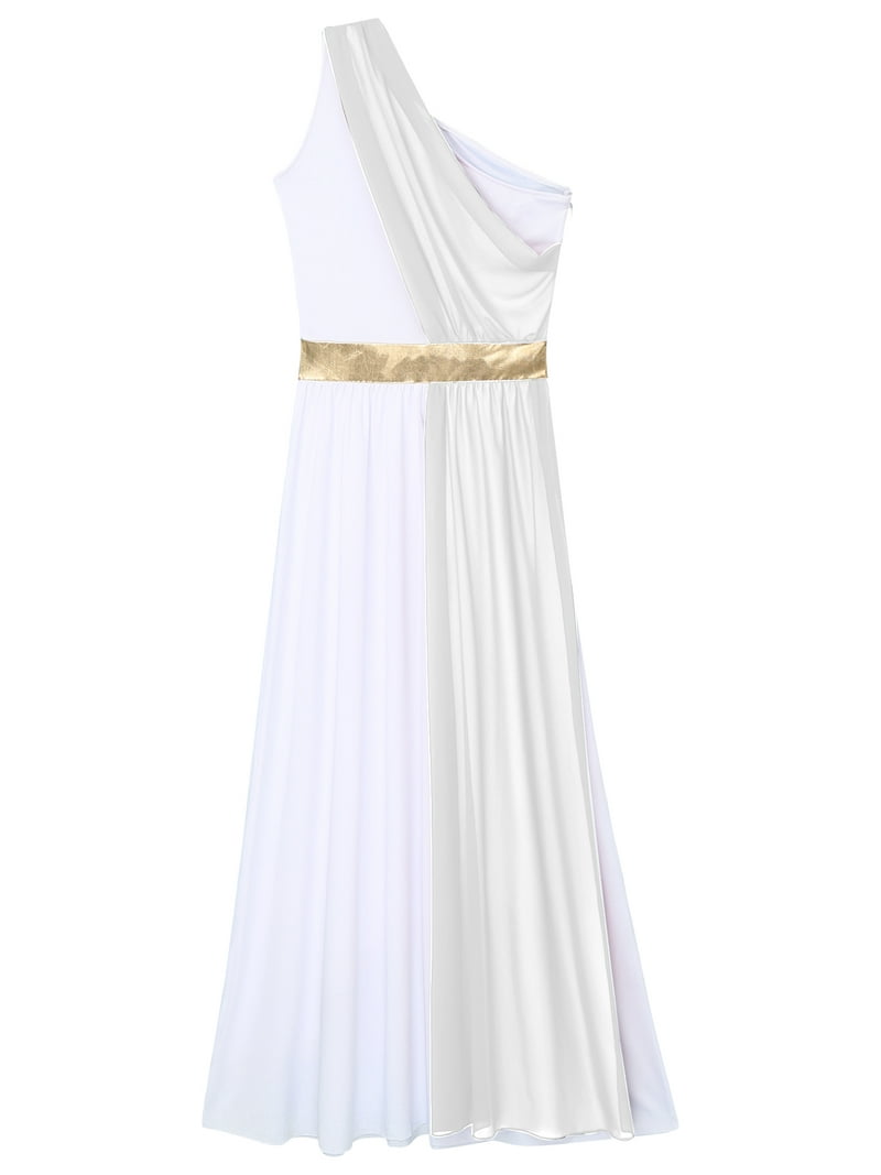 grecian one shoulder white dress Grecian Muse Gown