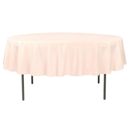 

1 Pc Economy Polyester Tablecloth 90 Round - Blush/Rose Gold For Occasional Use One-Time Events Or Casual Affairs