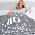 thumbnail image 4 of 80th Birthday Gifts for Women, Birthday Gifts for 80 Year Old Woman, Fabulous 80th Birthday Decorations for Women, Gifts for 80 Year Old Woman Throw Blanket 60"X50", 4 of 5