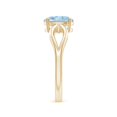 thumbnail image 2 of Angara Natural 1 Ct. Aquamarine Solitaire Ring in 14K Yellow Gold for Women (Ring Size: 6.5), 2 of 8