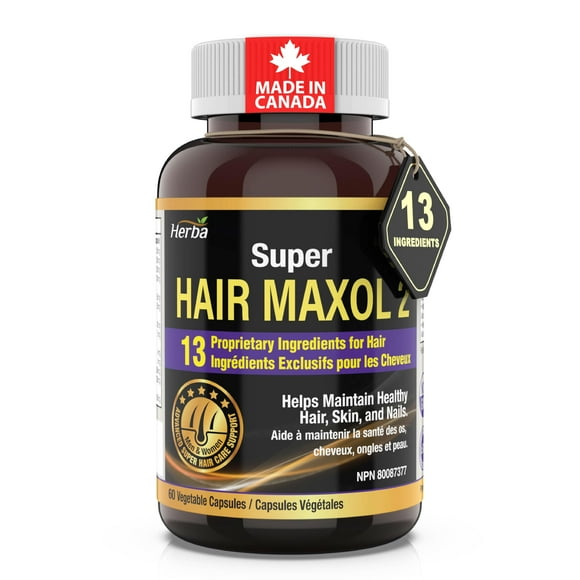 Herba Hair Growth Supplements with Biotin for Hair Growth for Men and Women plus Amla, Biotin Supplement, and More - 60 Capsules | Natural Hair Supplements for Women and Men to Promote Healthy Hair