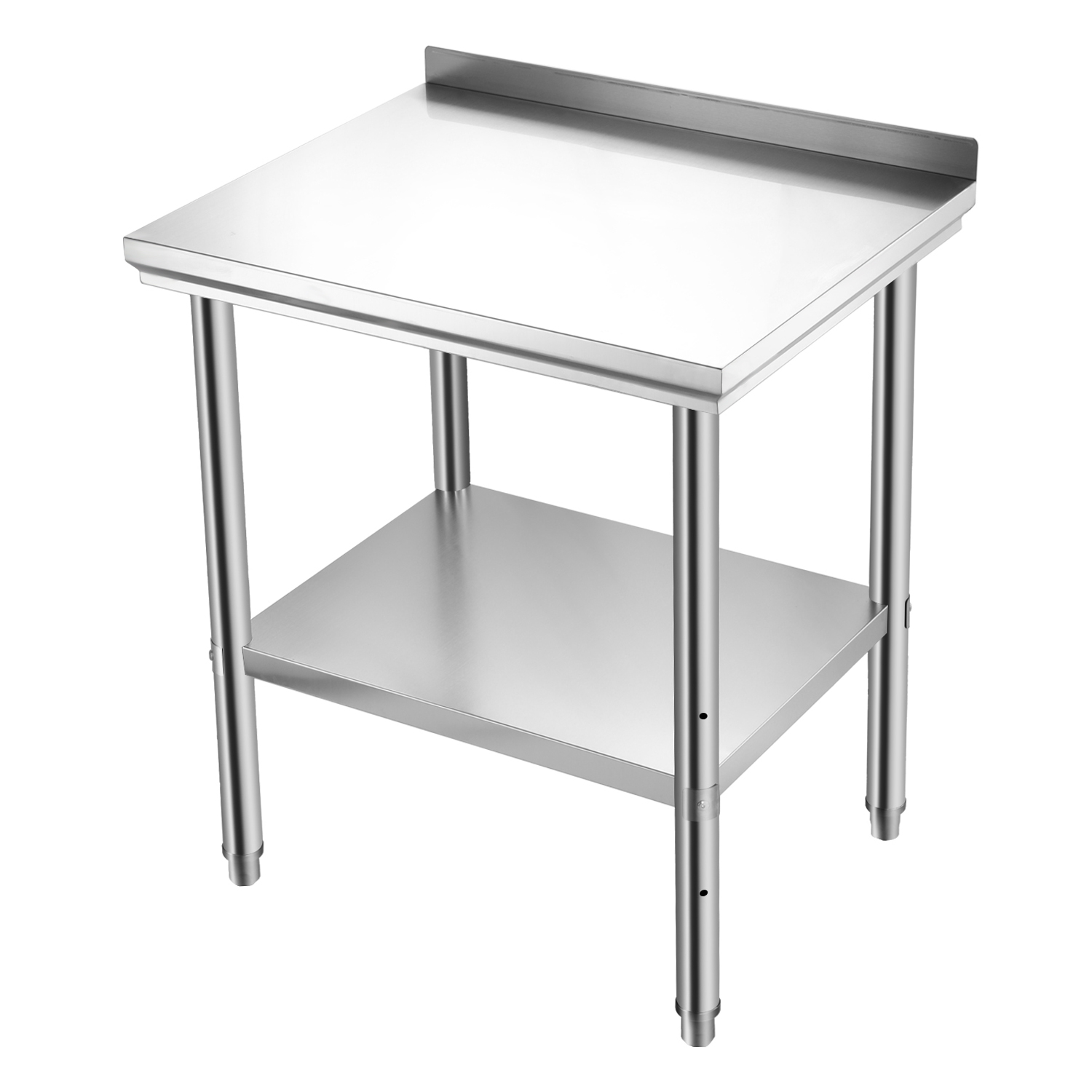 Stainless Steel Commercial Kitchen Prep & Work Table w/ Backsplash