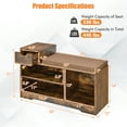 thumbnail image 4 of Costway 2-tier Shoe Bench Storage Shoe Rack Organizer Cabinet with Cushion for Entryway, 4 of 10