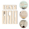 thumbnail image 2 of 1 juego de letreros de madera para comer, decoración de pared, estilo rústico, para cocina, comedor, 2 of 7