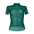 thumbnail image 4 of Womens Mesh Short Sleeve Layering Top Neck Dot Embroidery Sheer See Through Tee Shirt Blouse, 4 of 5