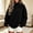 Black, variant on Womens Turtleneck Sweatshirt Oversized Pullover Long Sleeve Drop Shoulder Thumbhole Cuffs Ribbed Hem Relaxed Loose Fit Casual Winter Everyday Wear