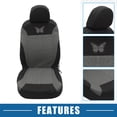 thumbnail image 3 of Kit universal de 9 fundas para asientos de coche Unique Bargains Fundas para asientos interiores de coche Patrón de mariposa gris, 3 of 7