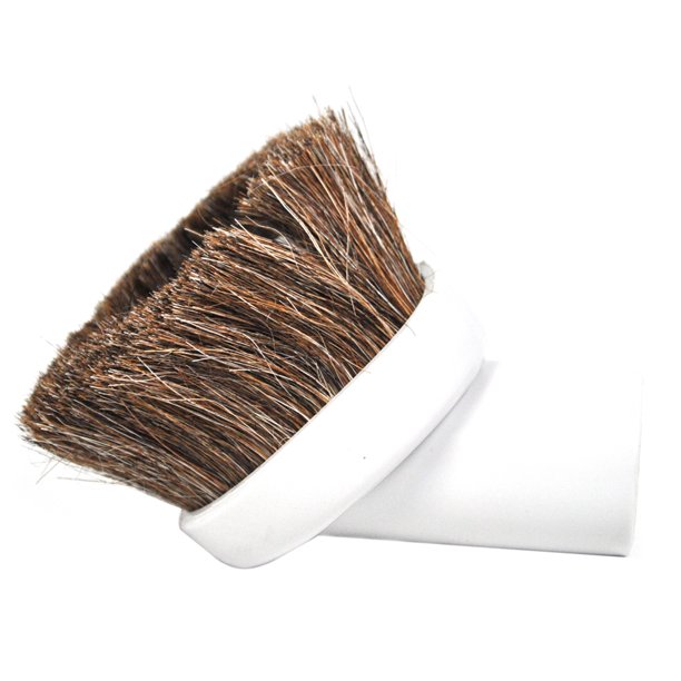 Generic White Horse Hair Soft Rubber Dust Brush Vacuum Attachment