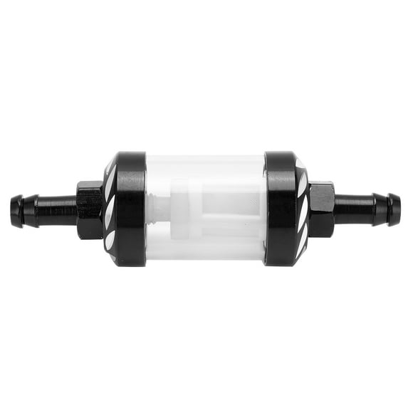 Filtre à Carburant en Verre à Coque en Alliage d'Aluminium de Remplacement pour Voitures VTT VUS Motos Pit Bikes, Installation Simple, Facile à Nettoyer