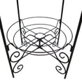 thumbnail image 5 of Panacea Tall Finial Three Tiered Plant Stand, Black, 73.5"H, 5 of 8