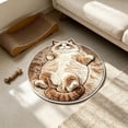 thumbnail image 4 of 3D Cute Cat Round Floor Mat, Funny Animal Print Non Slip Rug for Bedroom Entrance Home Decor, 4 of 6