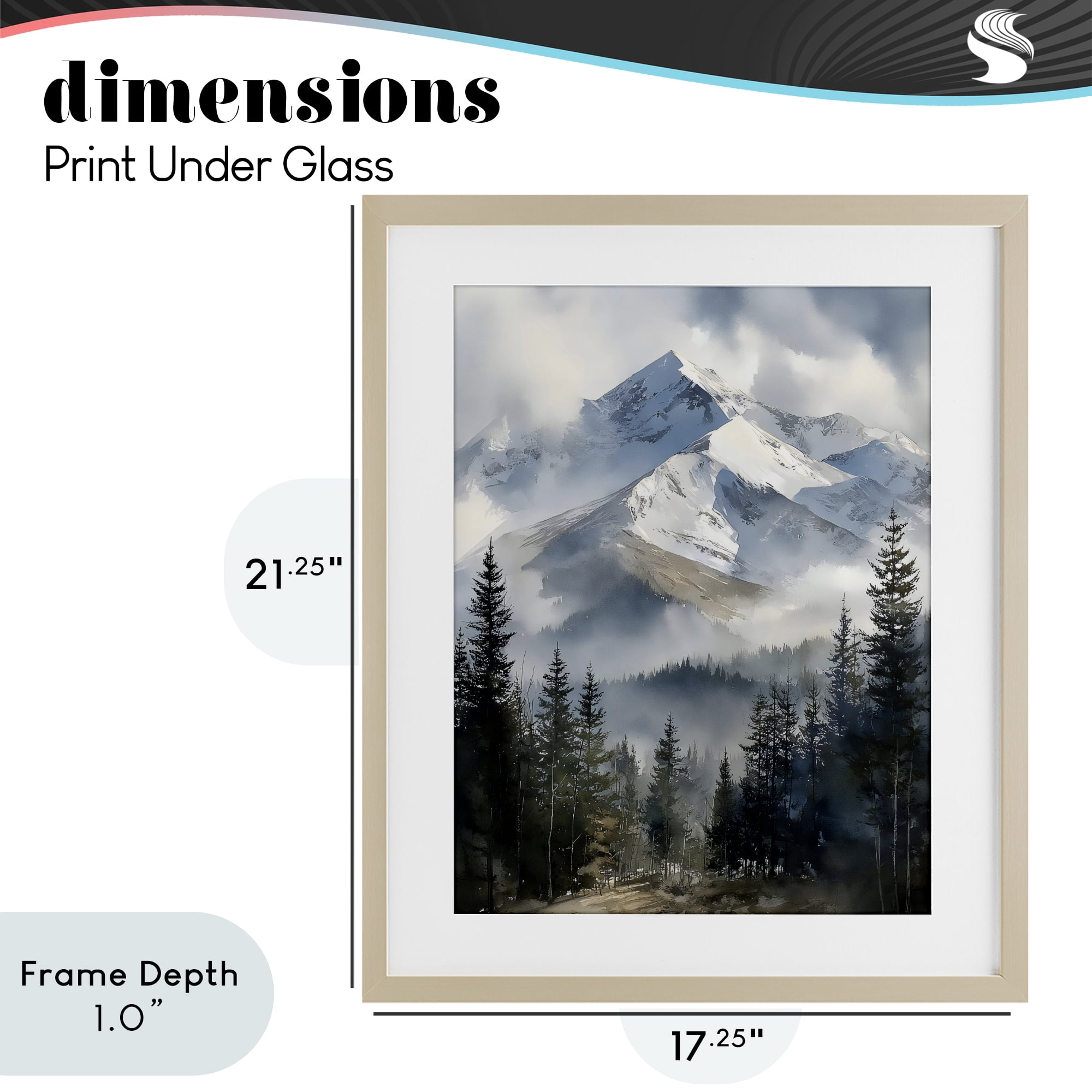 Stupell Industries Snow & Mist Alpines Birch Framed Print Under Glass, design by Franklyn Gregory