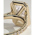 thumbnail image 4 of CAPRICARATS 3.00Ct Radiant Moissanite Halo Engagement Ring, Pave Cathedral, 10K Yellow Gold, 4 of 5