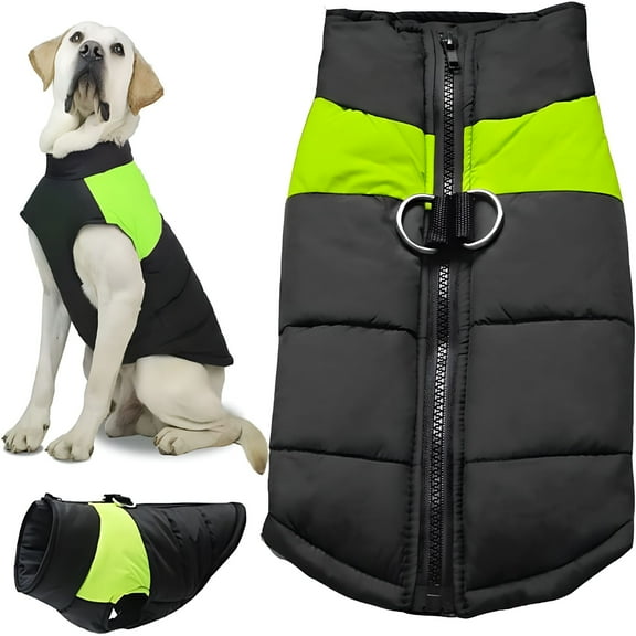 TELOLY Windproof Dog Winter Jacket Waterproof Dog Coat Warm Dog Vest Cold Weather Pet Clothes for Small Medium Large Dogs