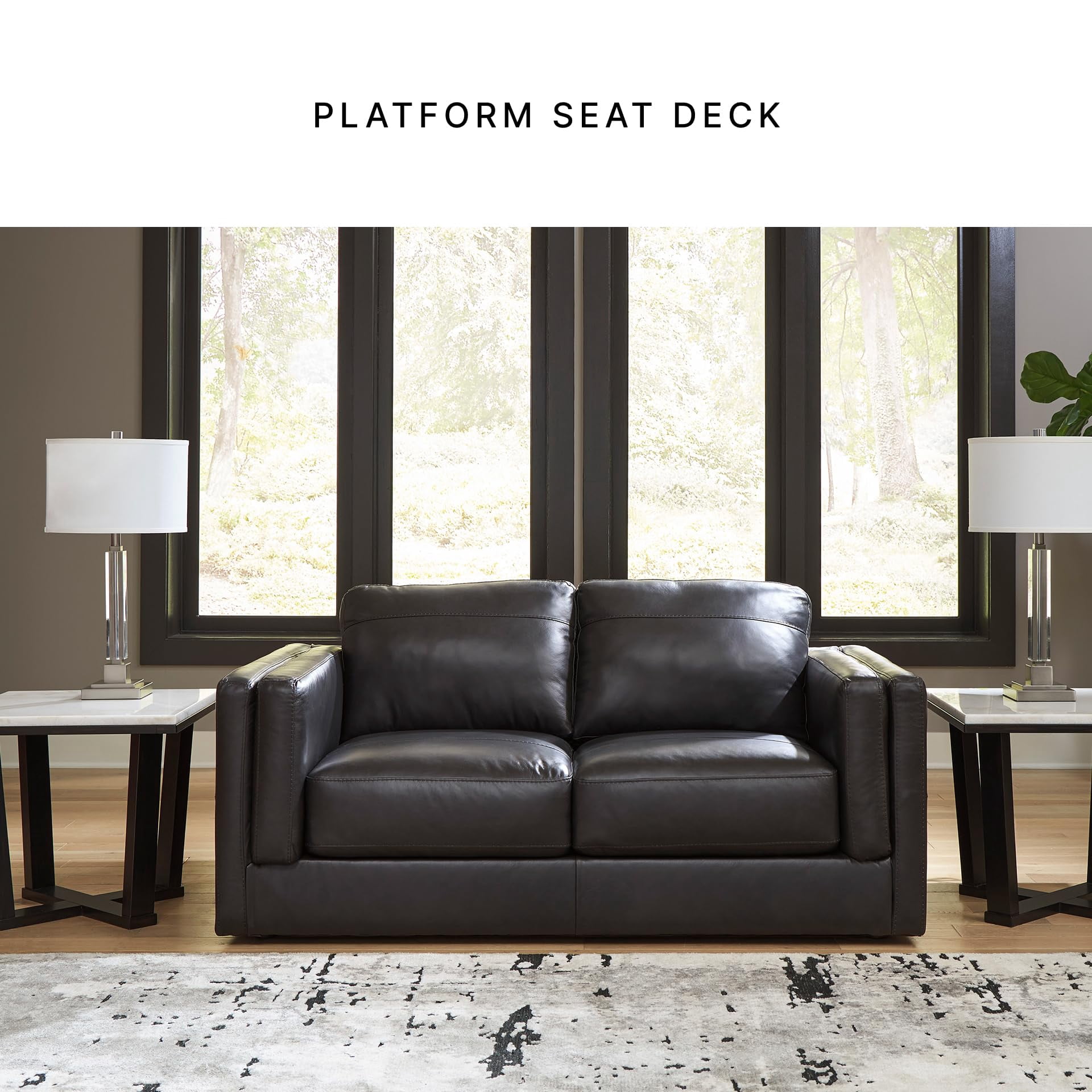 Signature Design by Ashley Amiata Onyx Loveseat