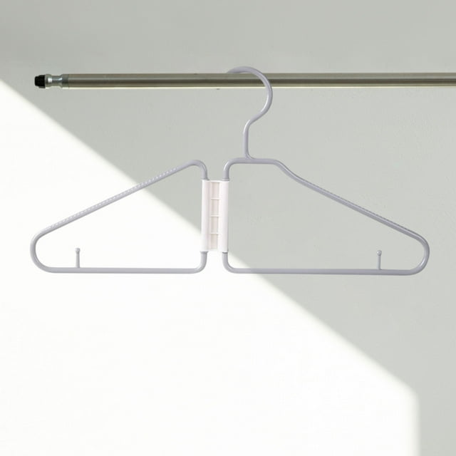 Clothes Hangers Plastic,Foldable Hanger Plastic Folding Storage Rack for Home Organization, 3 Piece Set