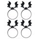 thumbnail image 1 of 4pcs Halloween creativo en forma de tapa de servilleta anillos de servilleta de Halloween (Negro), 1 of 5