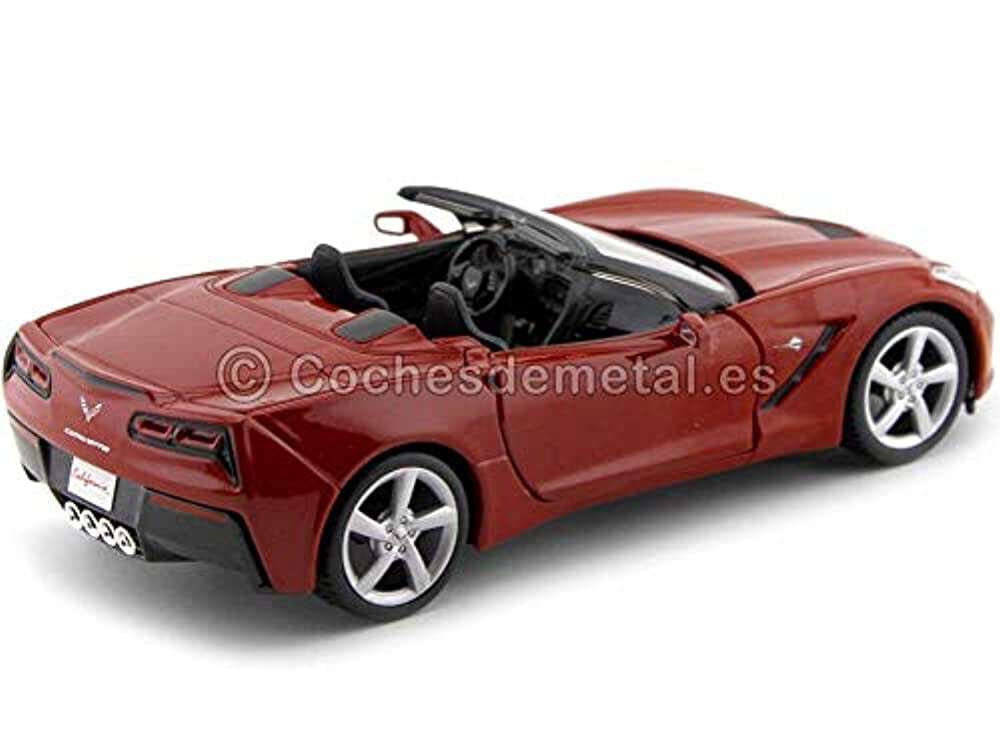 2014 chevrolet corvette c7 convertible metallic red 1/24 by maisto 31501 by  maisto