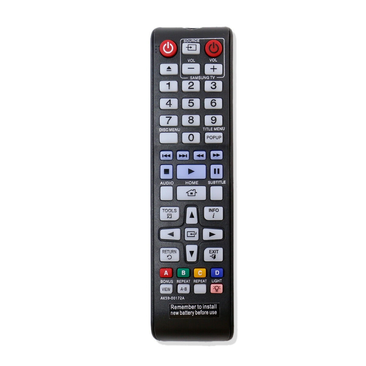 AK5900172A Remote for Samsung BluRay DVD Disc Player BDJ5100 BDJ5100