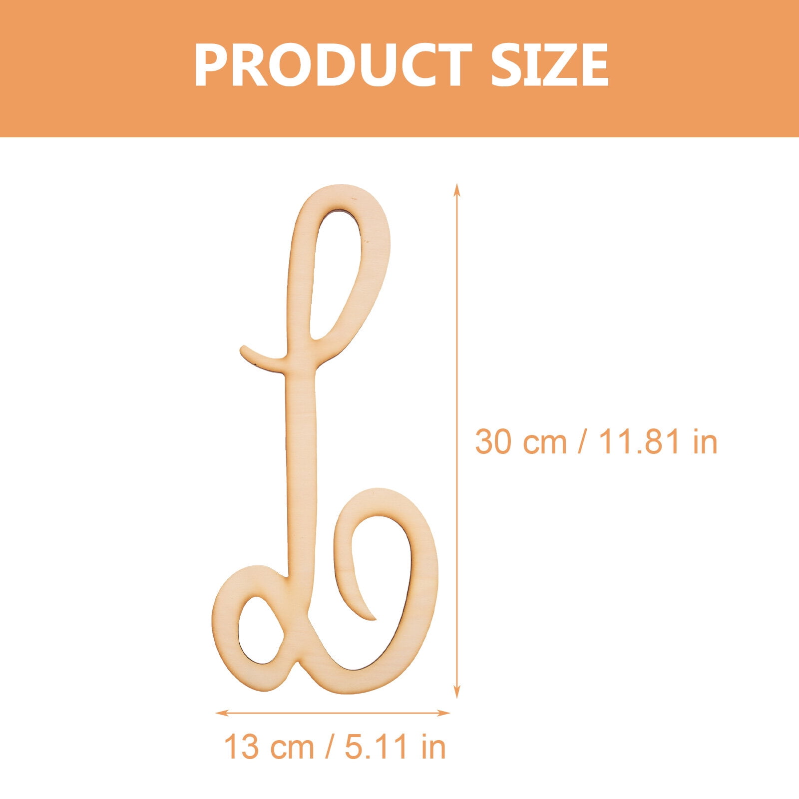 Wooden Letter Wall Decor Cursive Wooden Unfinished Letter Large Wood Alphabet