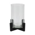 thumbnail image 4 of Sagebrook Home Mango Wood and Glass Candle Holder for Home Decor Elegance, 4 of 9