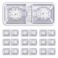 thumbnail image 1 of 10 Pack RV LED Ceiling Double Dome Light Fixture with ON/OFF Switch Interior Lighting for Car/RV/Trailer/Camper/Boat DC 12V Natural White 4000-4500K 48X2835SMD, 1 of 10