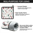 thumbnail image 7 of Multicolor Christmas Tree Pattern Kitchen Oven Mitt and Pot Holder Sets 2 Pcs for Baking, Cooking and Grilling, Heat Resistant Up To 392 °F, 7 of 7