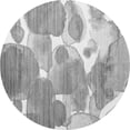 thumbnail image 1 of Ahgly Company Indoor Round Abstract Gray Contemporary Area Rugs, 4' Round, 1 of 1