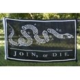 thumbnail image 2 of Bandera Anley Black Join Or Die, 90 x 150 cm, poliéster, 2 of 7