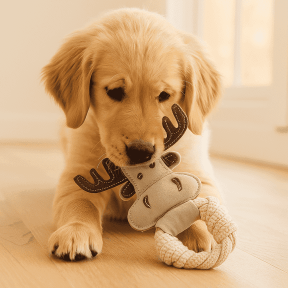 Pawpourri- Reindeer Suede & Rope Chew Toy