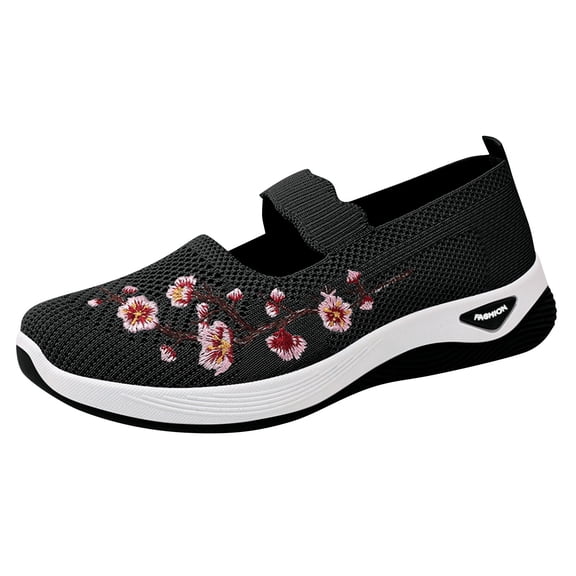 Orthopedic Shoes for Women, Women Wide Width Breathable Walking Comfortable Slip on Sneakers, Non Slip Food Service Lightweight Sneaker, Nurse Shoes Arch Support Sneakers