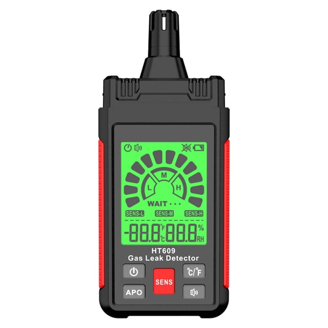 Unatoiry Détecteur Analyseur Inflammable Testeur de Fuite Détermination de la Température Affichage LCD Visuel