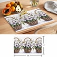 thumbnail image 6 of White Purple Lily Placemats Set of 2, Spring Retro Flower Floral Leaf Brown Basket Watercolor Non-Slip Place Mats Washable Table Mats for Kitchen Dining Table Decorations Indoor/Outdoor, 6 of 9