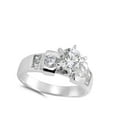 thumbnail image 4 of Round Solitaire Clear CZ Wedding Ring .925 Sterling Silver Band White Jewelry Female Size 6, 4 of 4