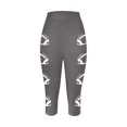 thumbnail image 4 of Pantalones de Yoga Capri, Moda Impresa Estiramiento Capris para Mujeres, Poliéster Spandex Entrenamiento Y Ocio, 4 of 4