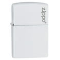 thumbnail image 3 of Zippo White Matte Logo Pocket Lighter, 3 of 3