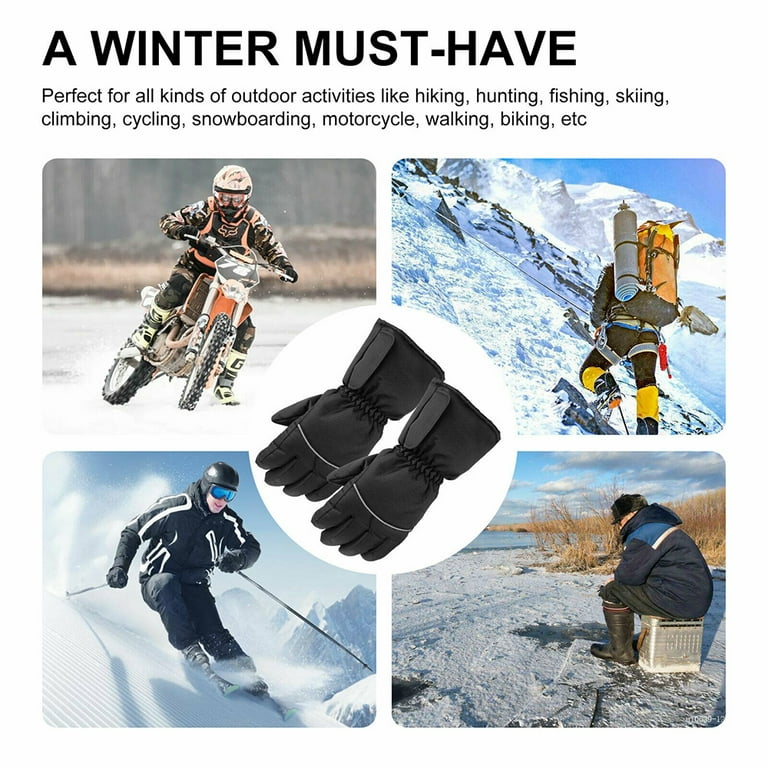 Waterproof Electric Heated Gloves Hand Warmer for Men Women