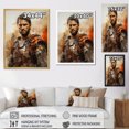 thumbnail image 4 of Designart "Gladiator Portrait Emperor Commodus painting" Emperor Floater Framed Wall Art Living Room, 4 of 7