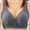 #0273-Gray, variant on Front Closure Bras for Women, Wireless Push Up Breathable Design, Solid Color Seamless Support, Plus Size Large Cup Everyday Underwear Gift