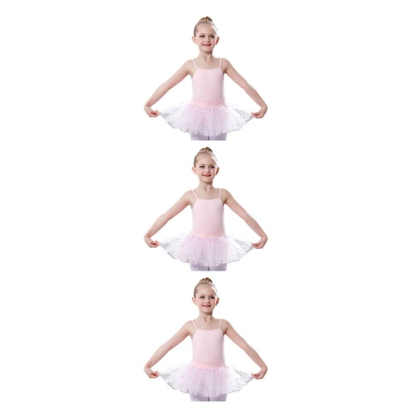 Traje de ballet Minnieouse de color sólido para niña Ropa Rosa 150 cm Type1 NO1
