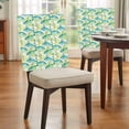 thumbnail image 4 of Summer Oceans Fish Chair Covers Set of 6 Country Sea Watercolor Yellow Lemon Leaf Chair Back Covers Stretch Removable Washable Slipcovers Protector for Dining Room Kitchen Party Decor, 4 of 9