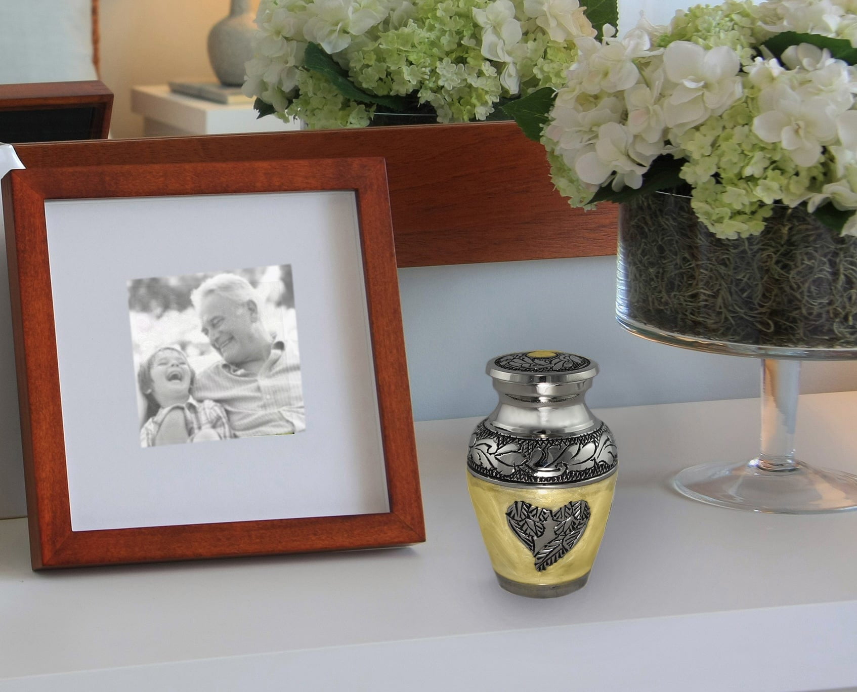 Yellow Loving Angel Urns for Cremation Ashes Large Urn XL or Small Keepsake Urns for Adult Cremation Ashes & Urns for Human Ashes for Home or Burial Cremation Urns
