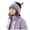 Grey, variant on Fox Ears Beanie Warm Handmade Knitting Hats Pompom Caps Patchwork Funny Cat Hats