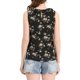thumbnail image 3 of INSPIRE CHIC Women's Ruffle Chiffon Sleeveless Floral Top S Black, 3 of 6
