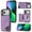 Purple, variant on Feishell for iPhone 17 Pro Max Back Flip Case with Credit Card Slots,Shockproof Durable PU Leather Magnetic Button Adjustable Kickstand Wallet Phone Case for Women Men,Black