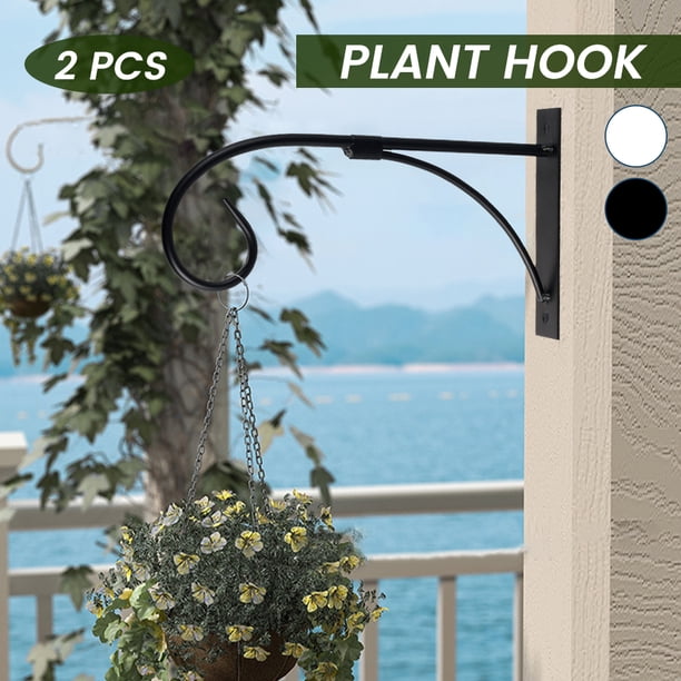 Muyoka Soporte para plantas colgantes, maceta de pared, ganchos, maceta, comedero para pájaros, carillón de viento, farolillos, percha, exterior, interior, patio, césped, jardín para estante, valla, t Muyoka Hogar