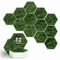 thumbnail image 4 of DOLLAR BOSS 12Pcs Self Adhesive Felt Board Tiles Wall Decor Hexagon Bulletin Board for Walls, Green Forest Pattern Print Felt Cork Pin Board for Pictures Photos Memos with Push Pins, 4 of 9