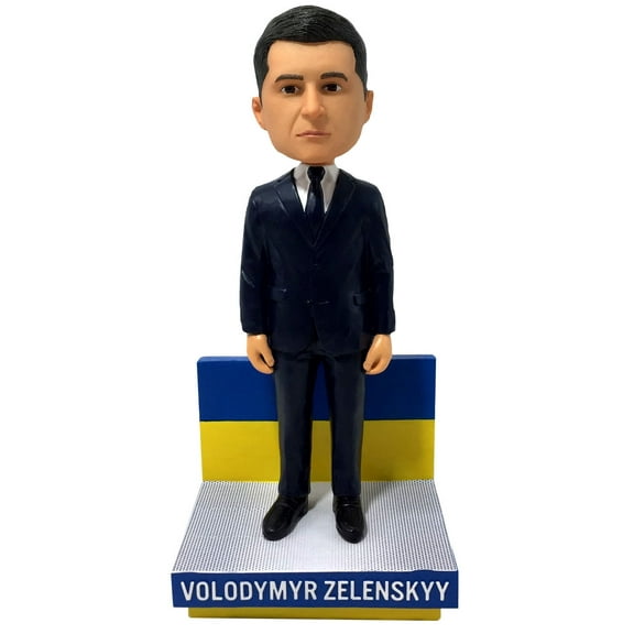 Volodmyr Zelenskyy Ukraine President Suit Bobblehead