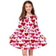 thumbnail image 5 of Vestidos de Manga Larga de las Niñas Tamaño 7-8 Elástico una Línea Twirly Patinador Cuello Redondo Vestido de Recital de la Escuela para Otoño Invierno, 5 of 6